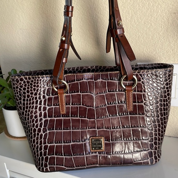 Dooney & Bourke Handbags - Dooney & Bourke Croco Embossed Tote